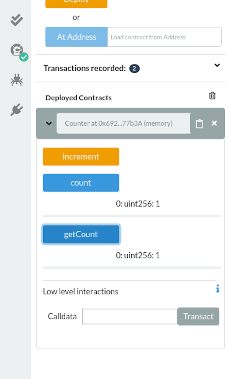 Newly updated state of the smart contract